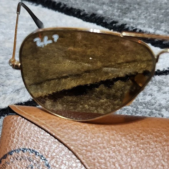 UNISEX RAY BAN AVIATOR GRADIENT METAL MATTE GOLD BROWN LENSES & CASE PRI… - Picture 2 of 12